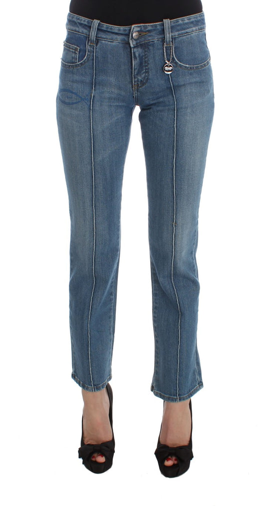 Costume National Chic Slim Fit Blue Jeans for the Modern Woman