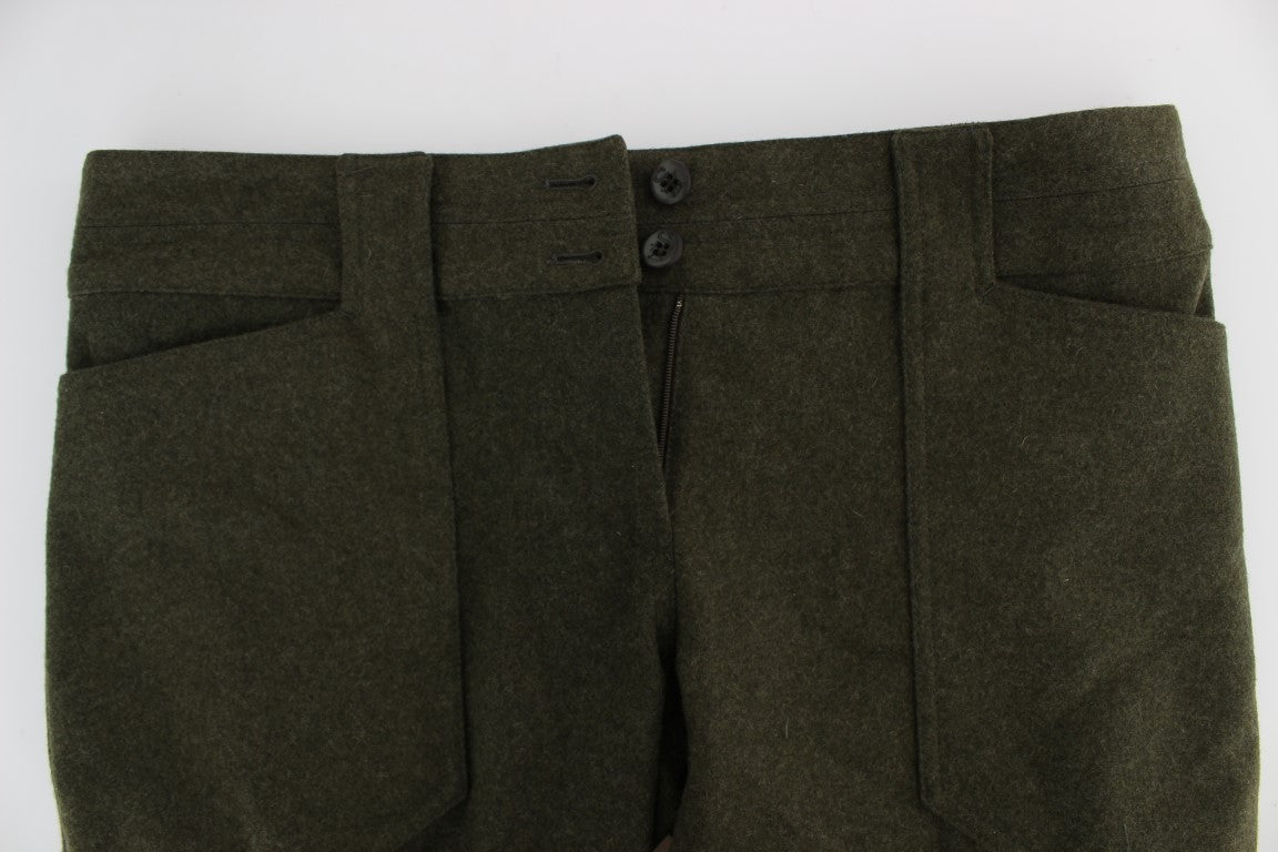 Ermanno Scervino Chic Green Cargo Pants for Effortless Style