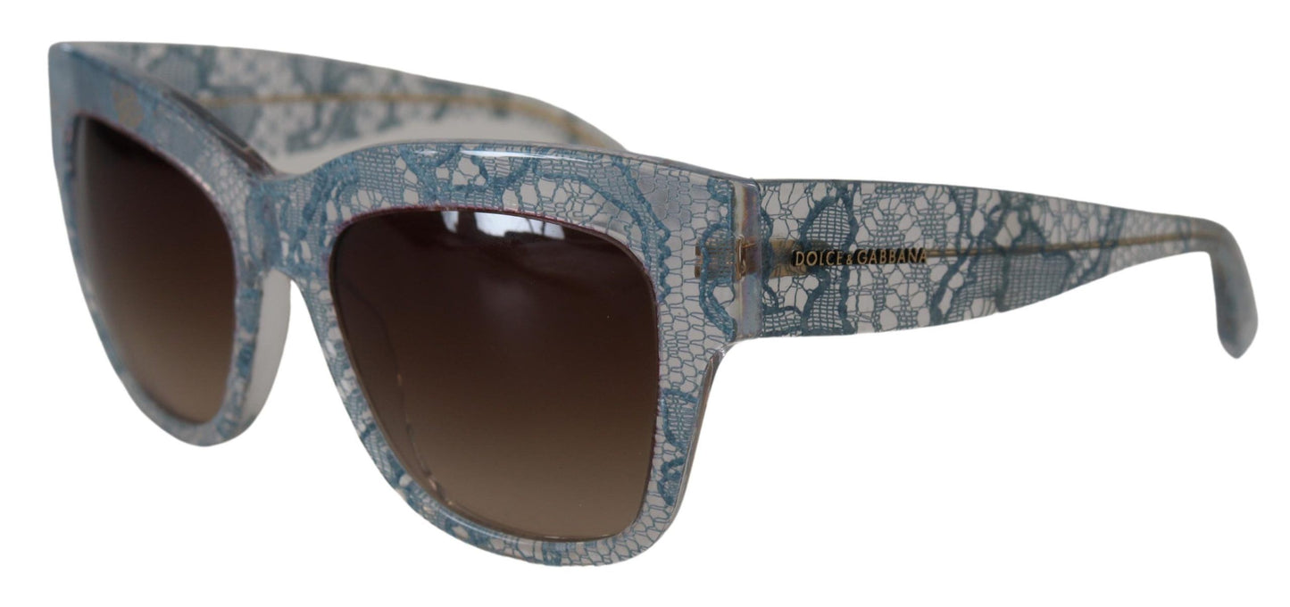 Dolce &amp; Gabbana Elegant Lace-Trimmed Gradient Sunglasses