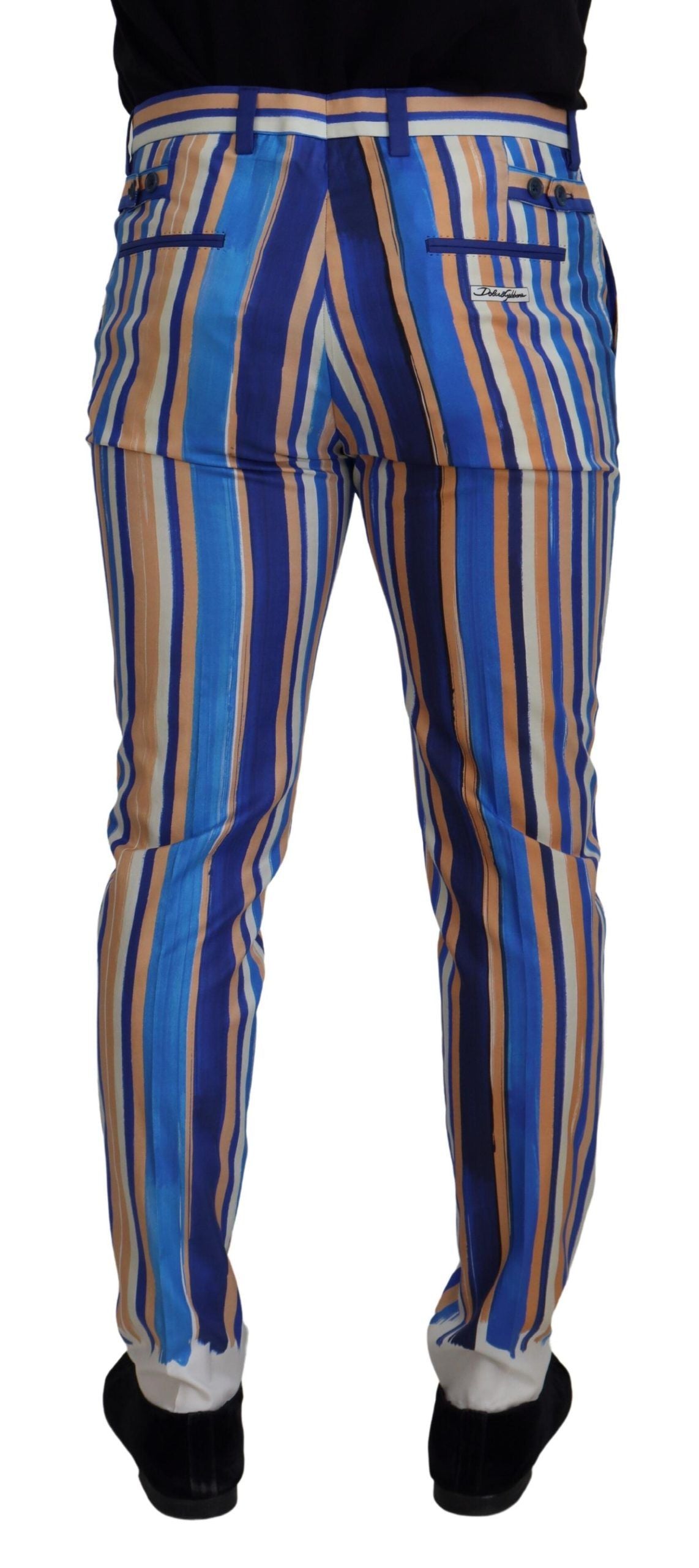 Dolce & Gabbana Sleek Striped Slim Fit Chinos