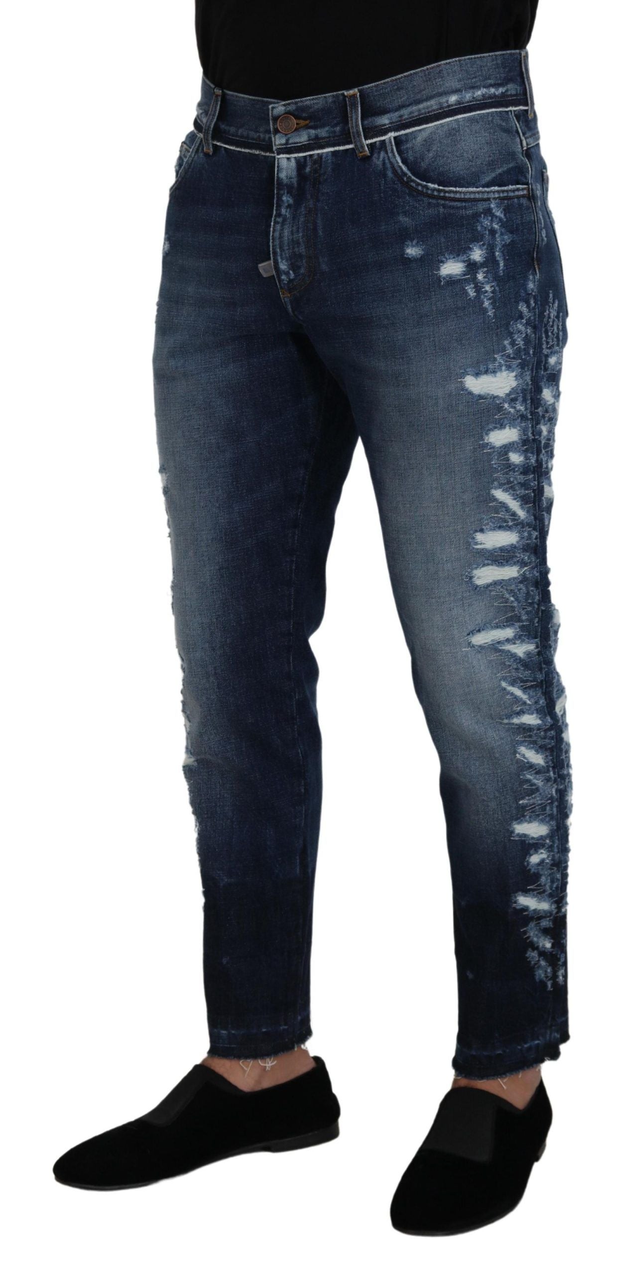 Dolce &amp; Gabbana Elegant Blue Wash Regular Fit Jeans