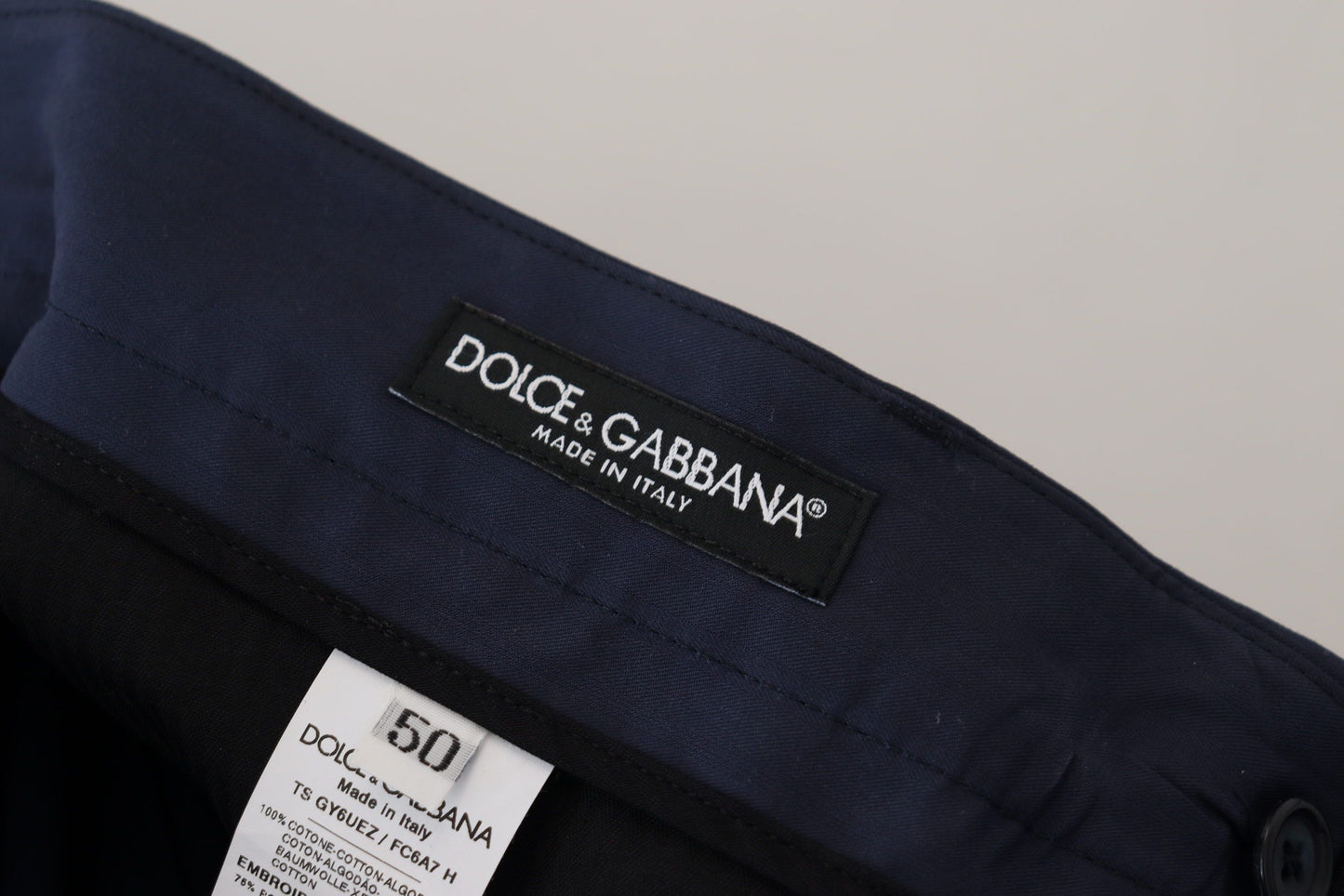 Dolce &amp; Gabbana Chic Slim Fit Chinos in Blue