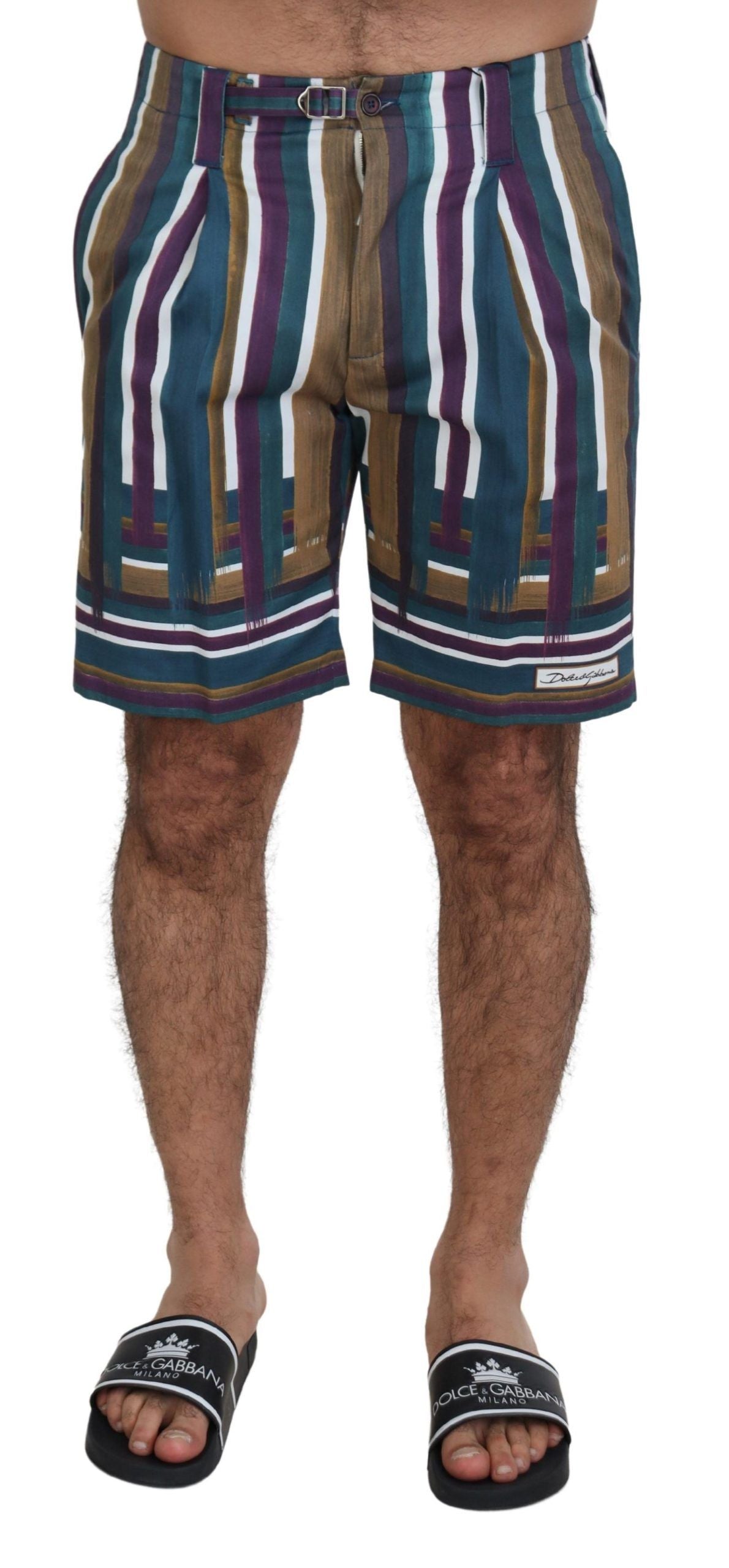 Dolce &amp; Gabbana Chic Multicolor Chino Shorts - Regular Fit