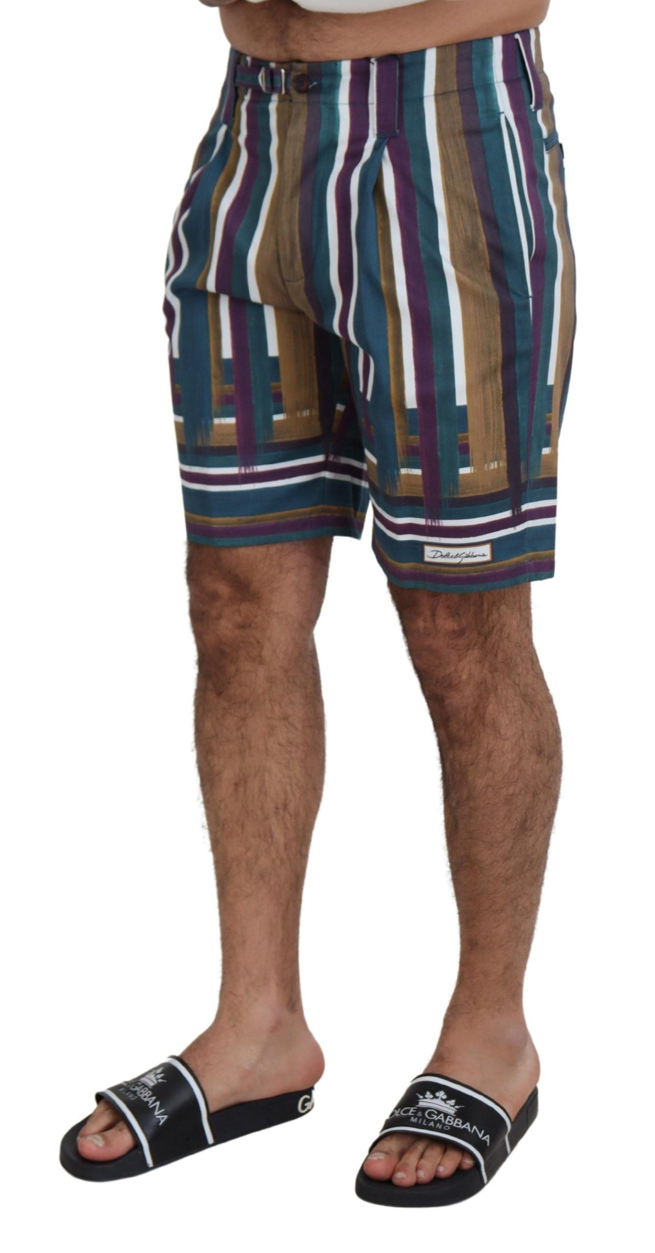 Dolce &amp; Gabbana Chic Multicolor Chino Shorts - Regular Fit