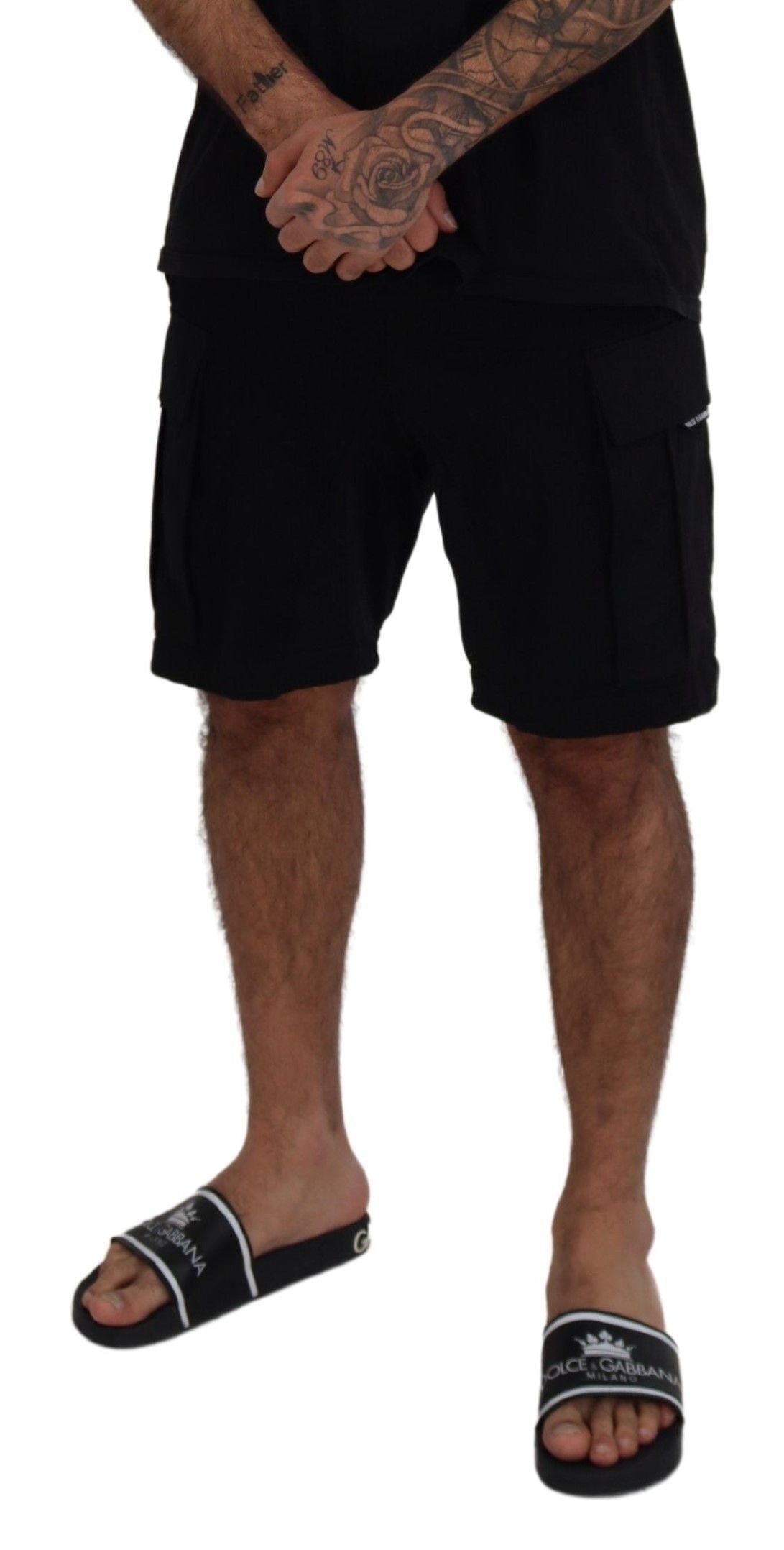 Dolce &amp; Gabbana Elevate Your Summer: Classic Black Bermuda Shorts