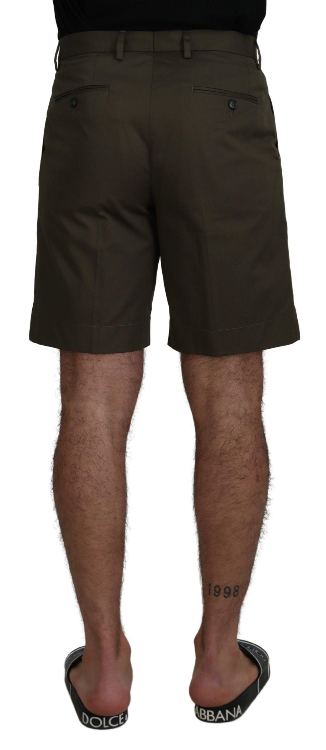 Dolce &amp; Gabbana Elegant Green Cotton Chino Shorts