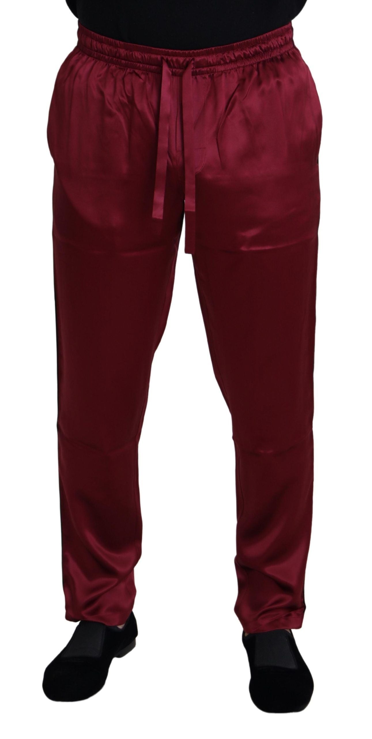 Dolce &amp; Gabbana Silk Lounge Pants in Bordeaux