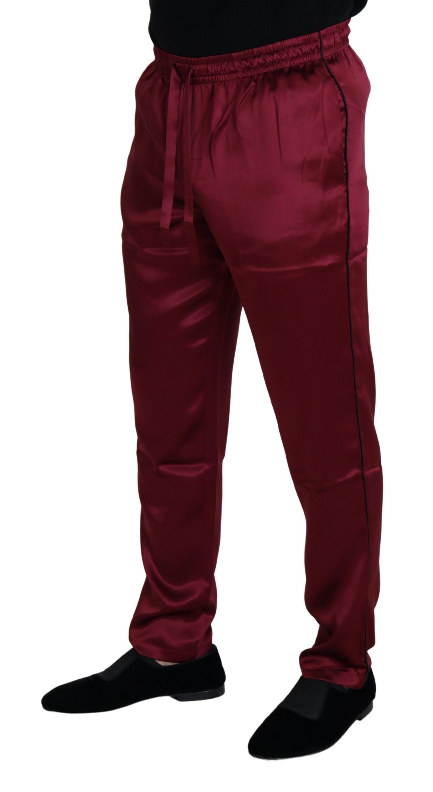 Dolce &amp; Gabbana Silk Lounge Pants in Bordeaux