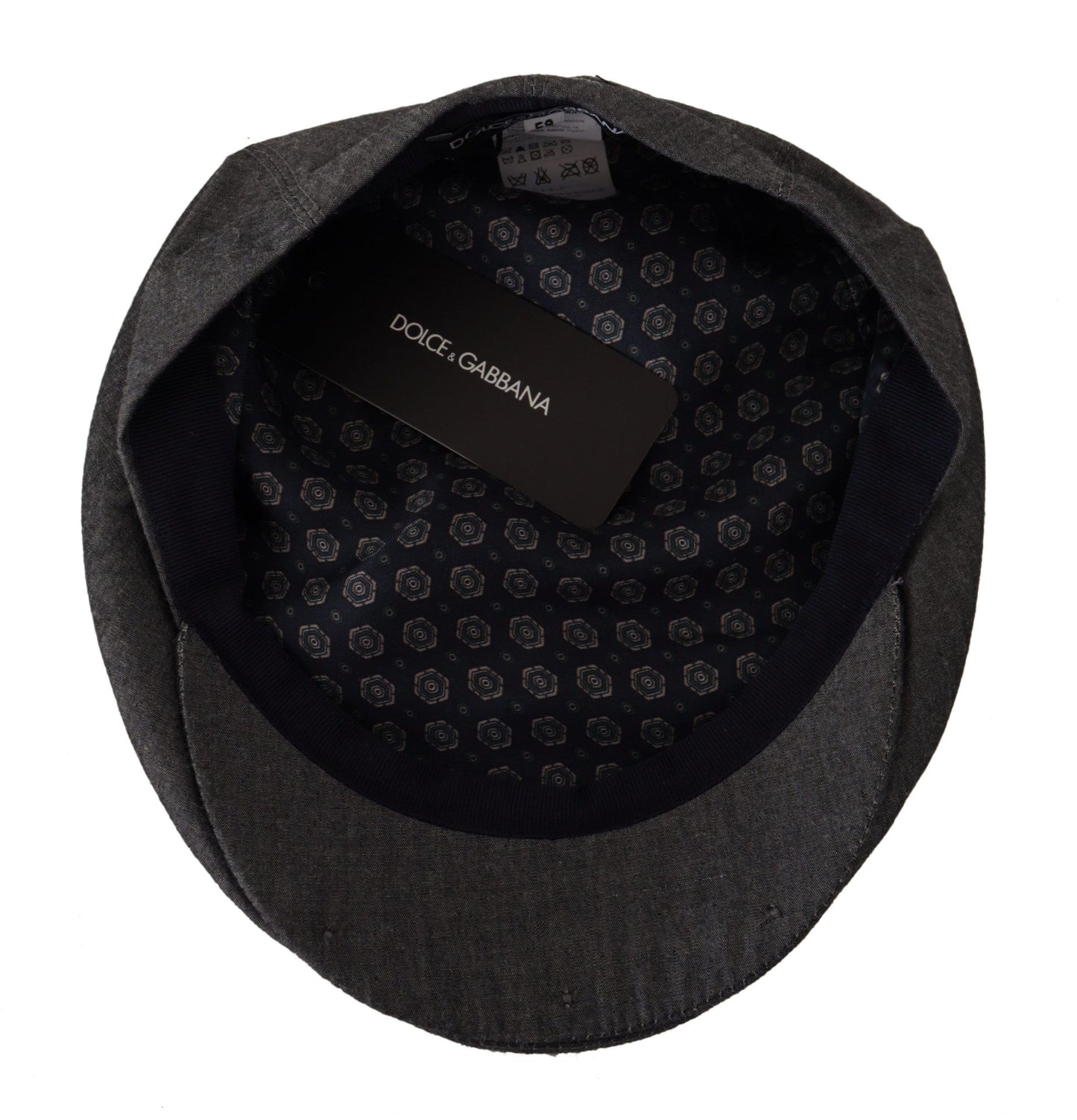 Dolce &amp; Gabbana Elegant Gray Newsboy Hat