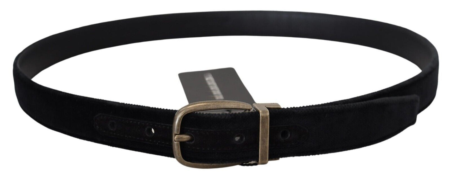 Dolce &amp; Gabbana Elegant Black Leather Belt