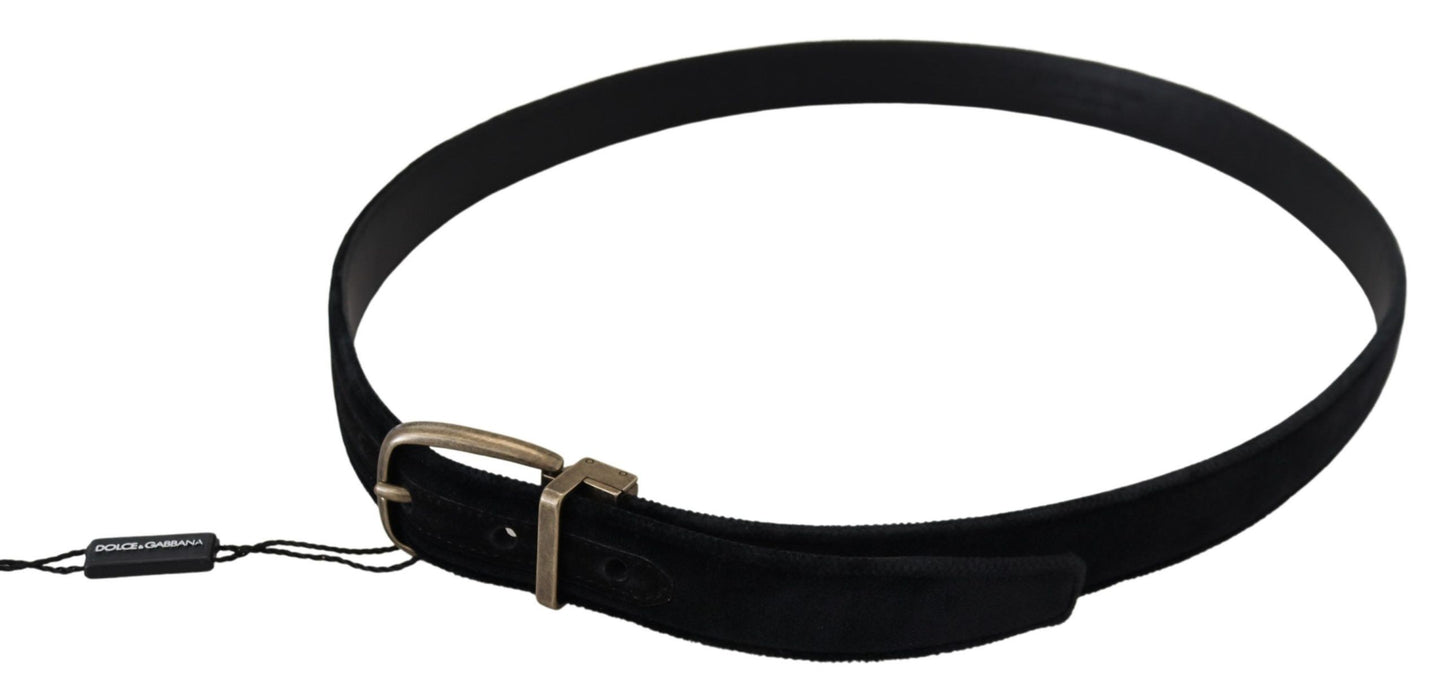 Dolce &amp; Gabbana Elegant Black Leather Belt