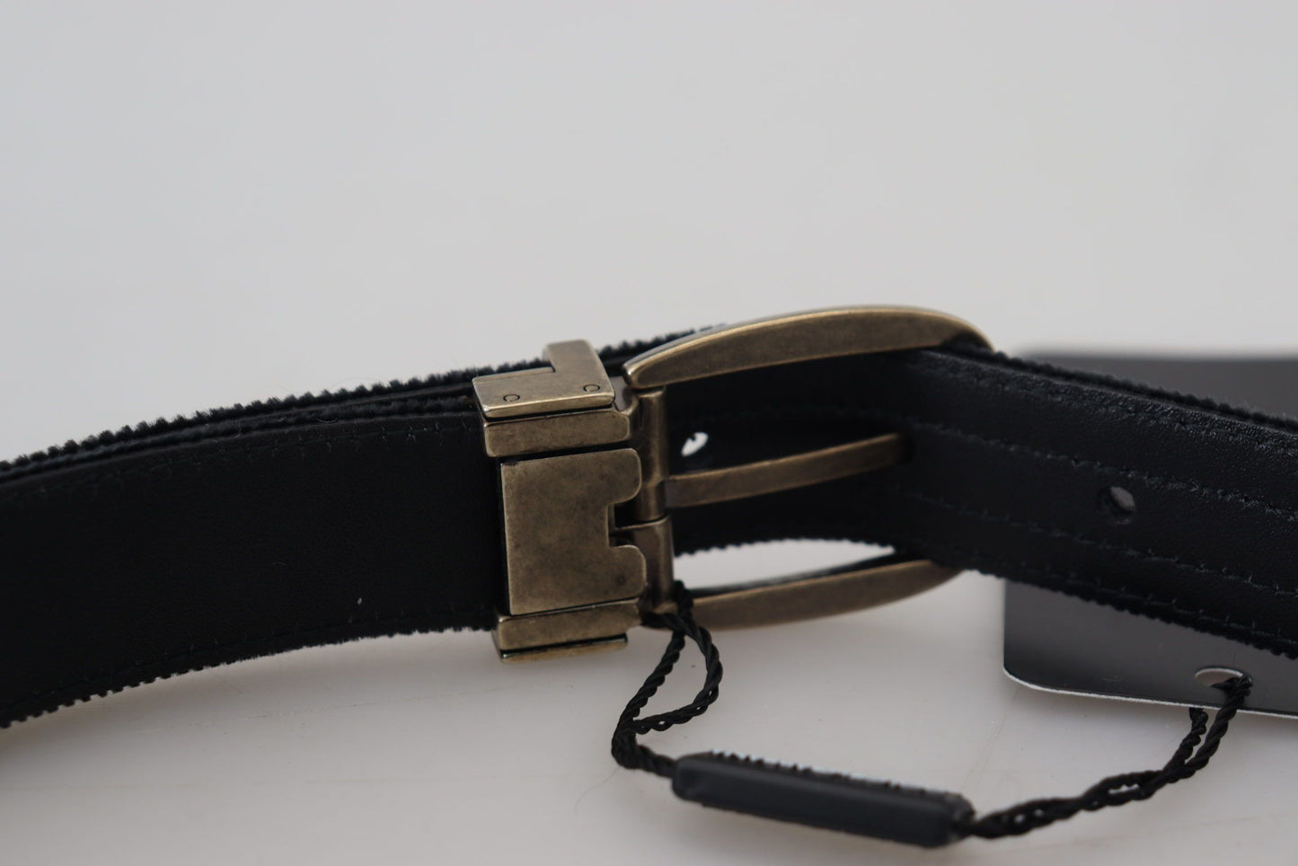 Dolce &amp; Gabbana Elegant Black Leather Belt