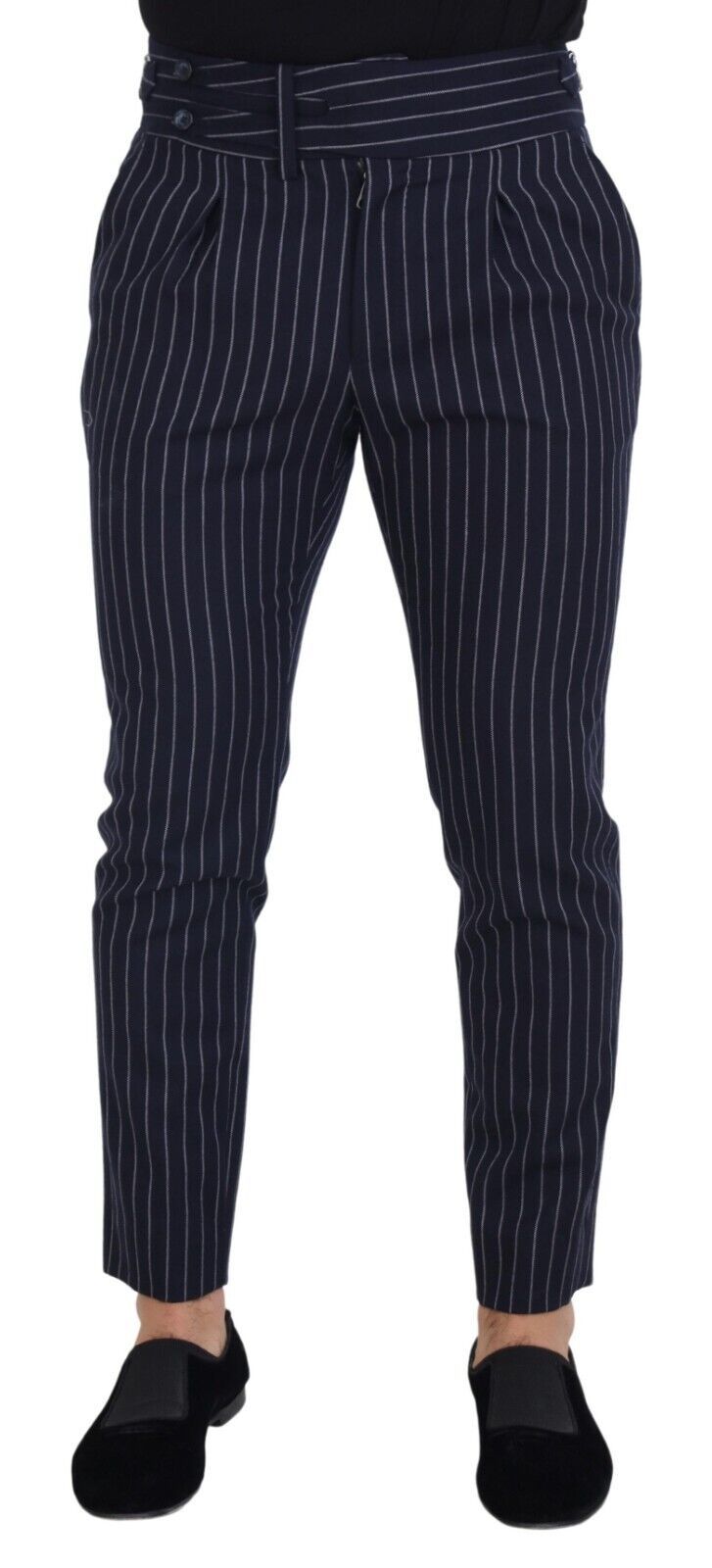 Dolce &amp; Gabbana Sophisticated Blue Wool Blend Trousers