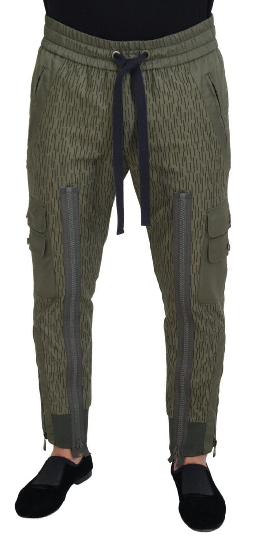 Dolce &amp; Gabbana Elegant Green Cotton Blend Pants