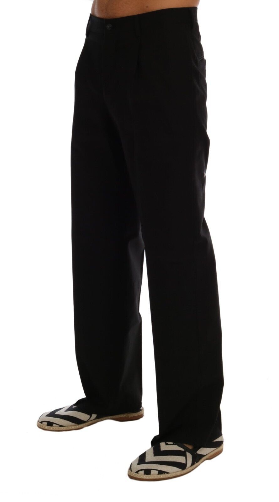 Dolce &amp; Gabbana Elegant Black Cotton Stretch Pants