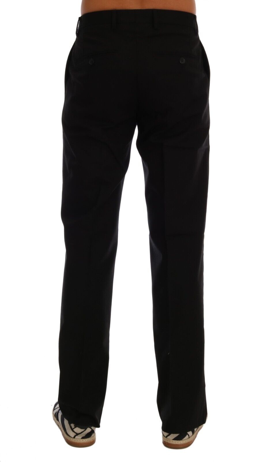 Dolce &amp; Gabbana Elegant Black Cotton Stretch Pants