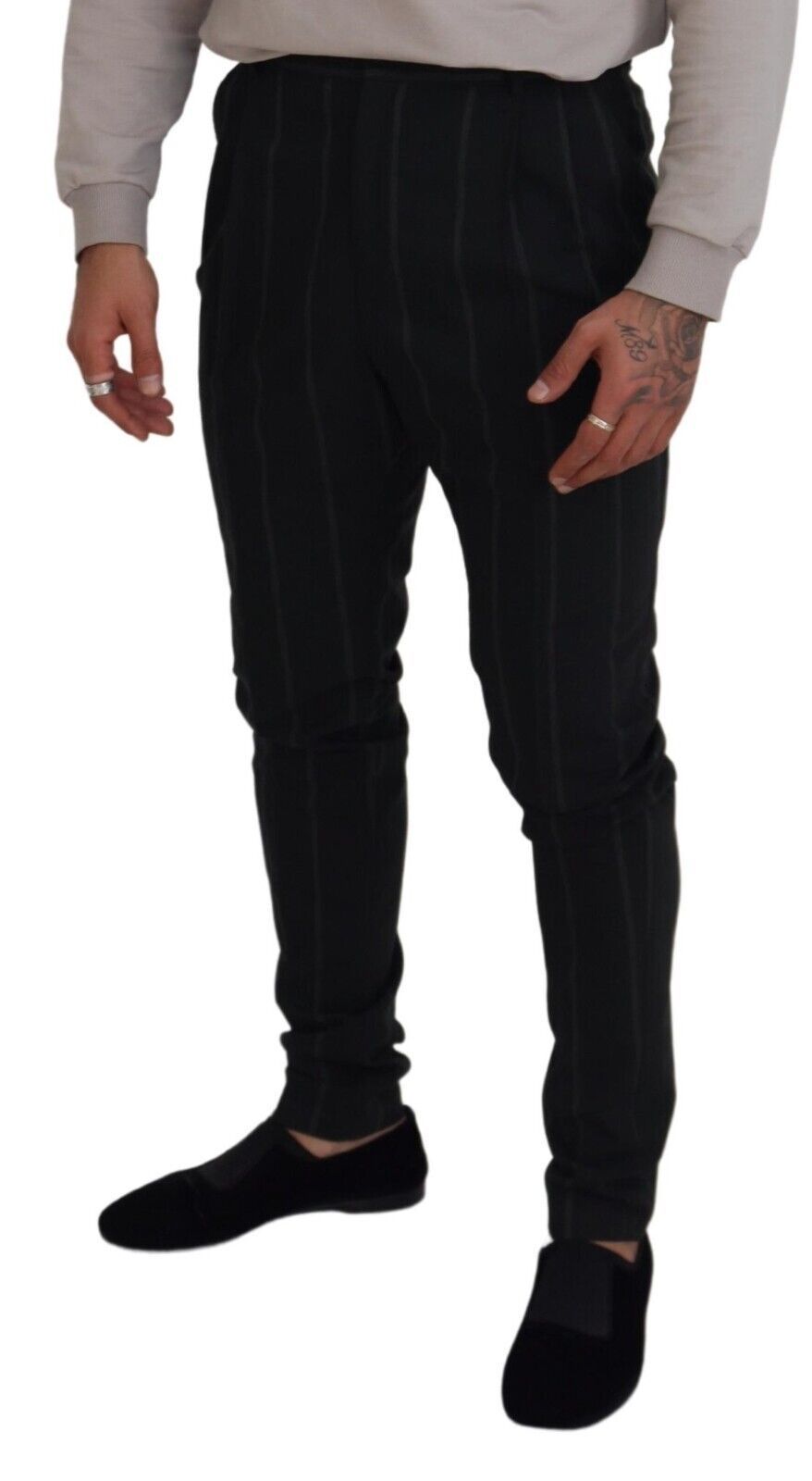 Dolce &amp; Gabbana Elegant Black Tailored Trousers