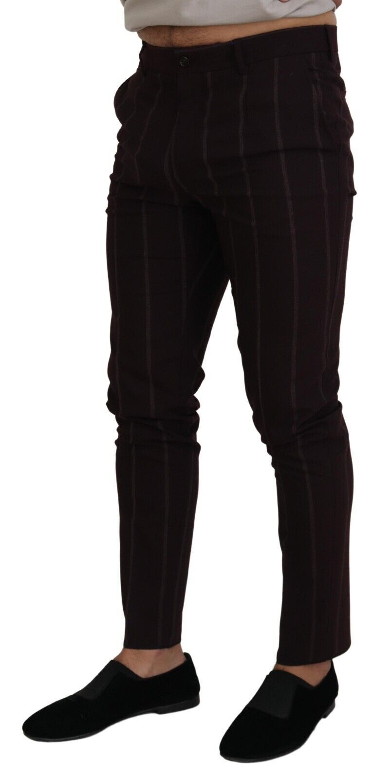 Dolce &amp; Gabbana Elegant Brown Wool Blend Trousers