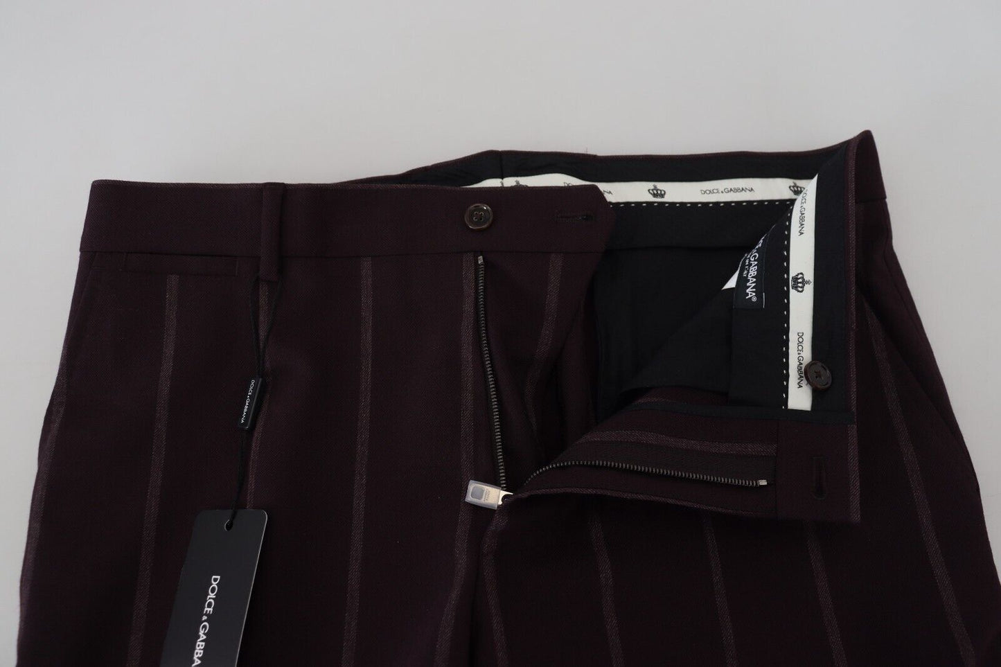 Dolce &amp; Gabbana Elegant Brown Wool Blend Trousers