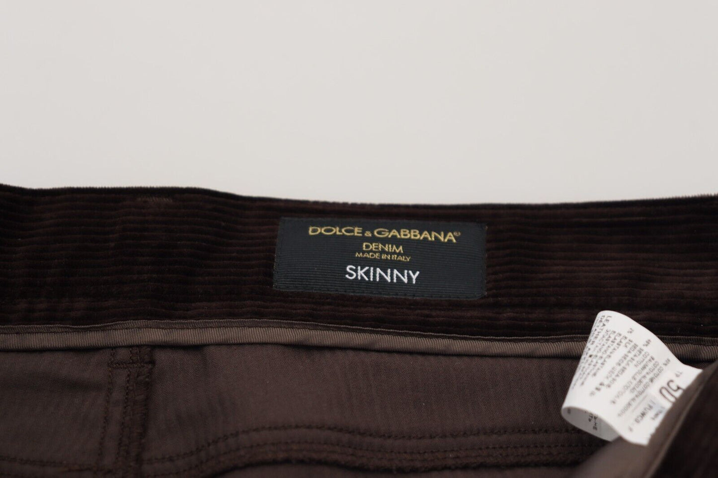 Dolce &amp; Gabbana Elegant Brown Silk Blend Trousers