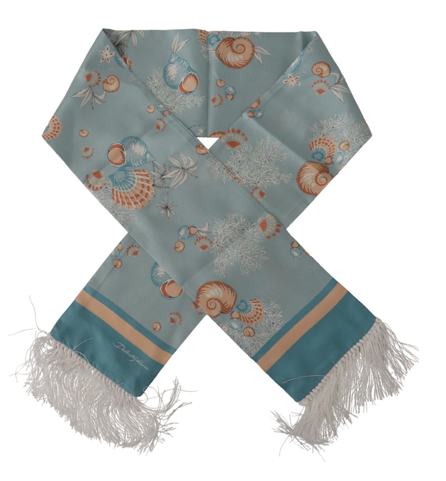 Dolce &amp; Gabbana Elegant Silk Scarf with Shell Motif