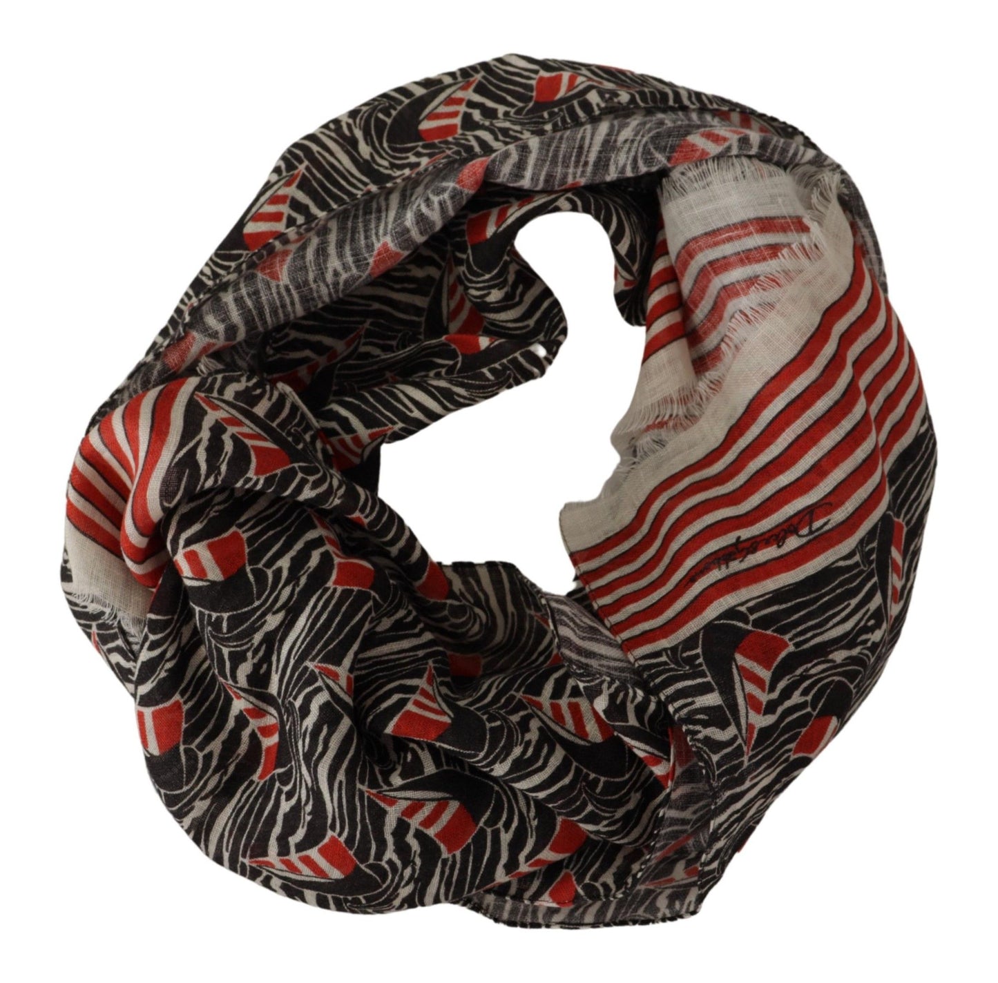 Dolce &amp; Gabbana Elegant Striped Linen Men's Scarf