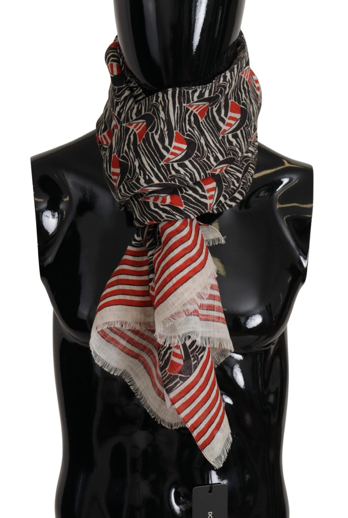 Dolce &amp; Gabbana Elegant Striped Linen Men's Scarf