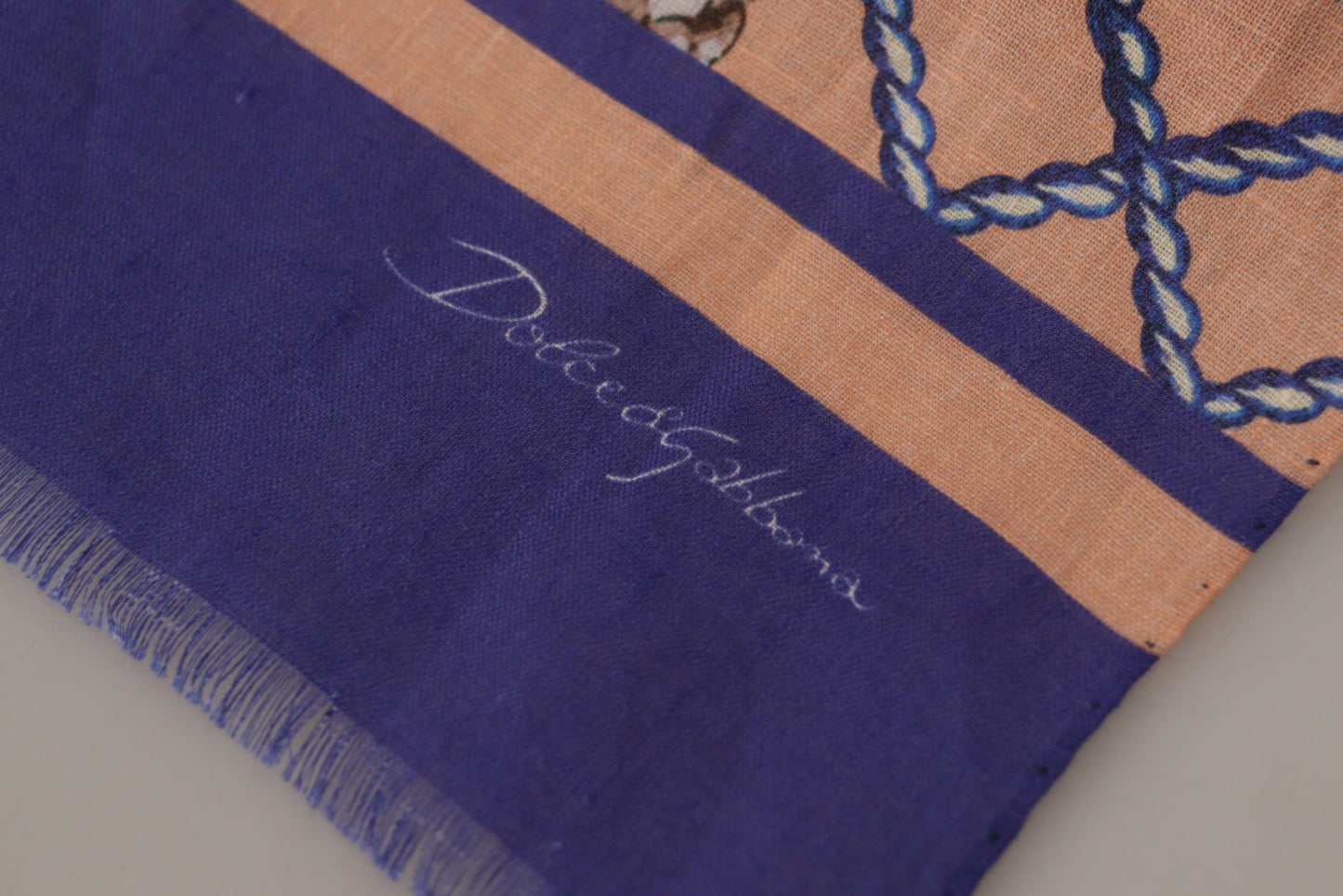 Dolce &amp; Gabbana Multicolor Seashell Linen Scarf for Men