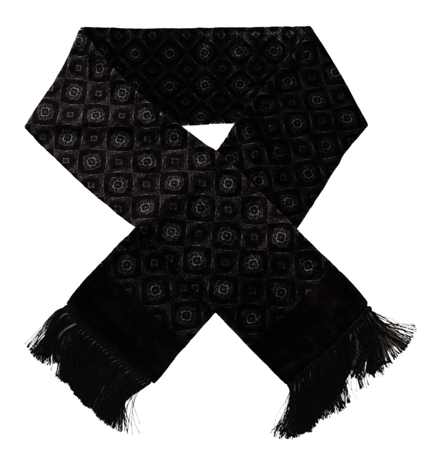 Dolce &amp; Gabbana Luxurious Brown Silk-Blend Men's Scarf