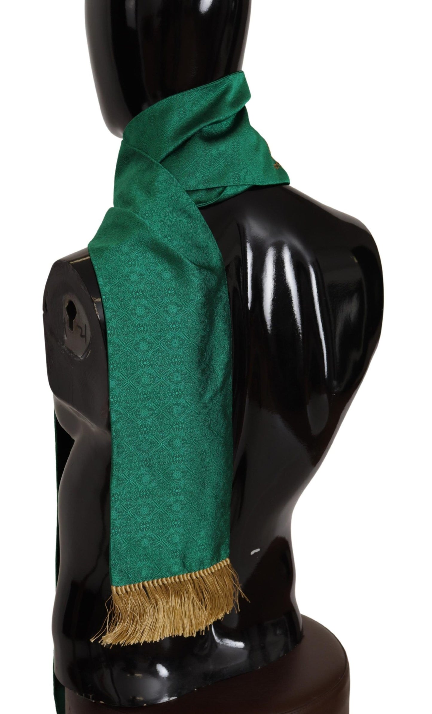 Dolce &amp; Gabbana Elegant Green Silk Blend Men's Scarf