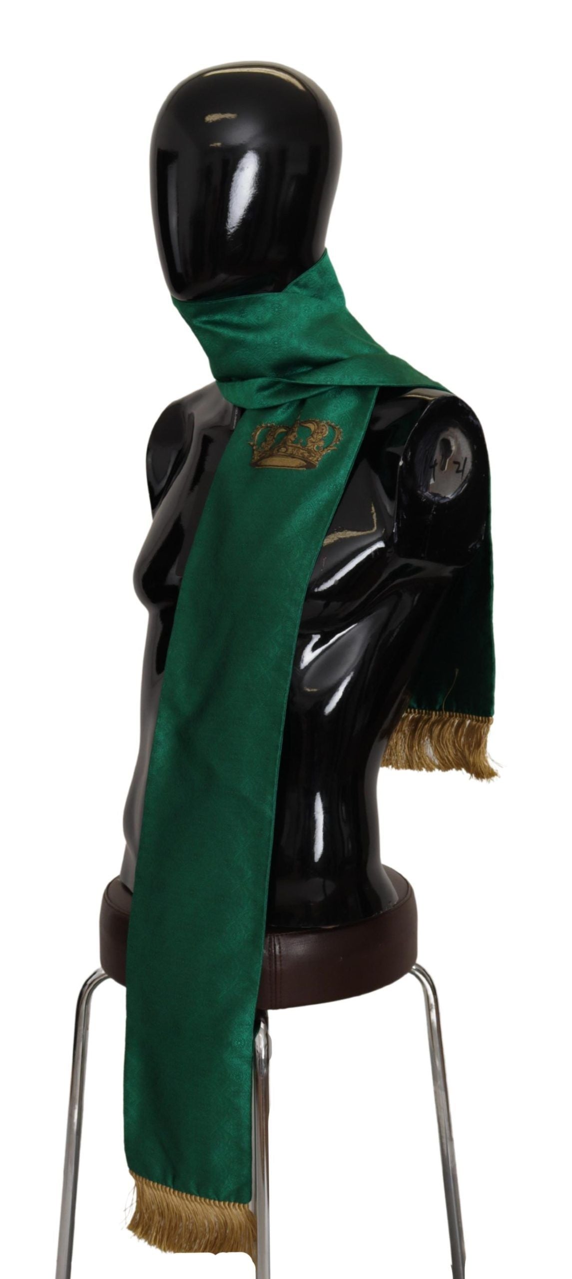 Dolce &amp; Gabbana Elegant Green Silk Blend Men's Scarf