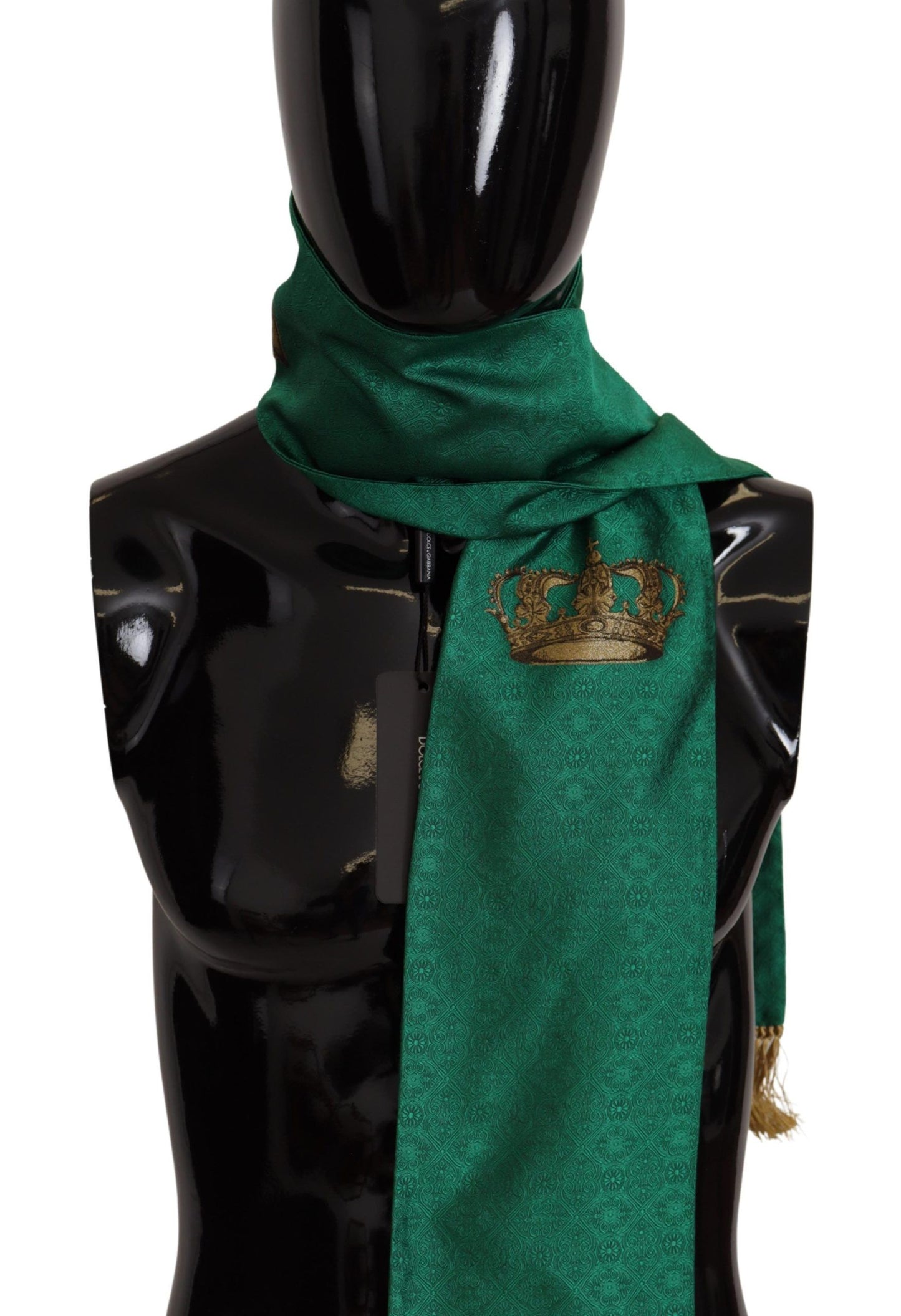 Dolce &amp; Gabbana Elegant Green Silk Blend Men's Scarf