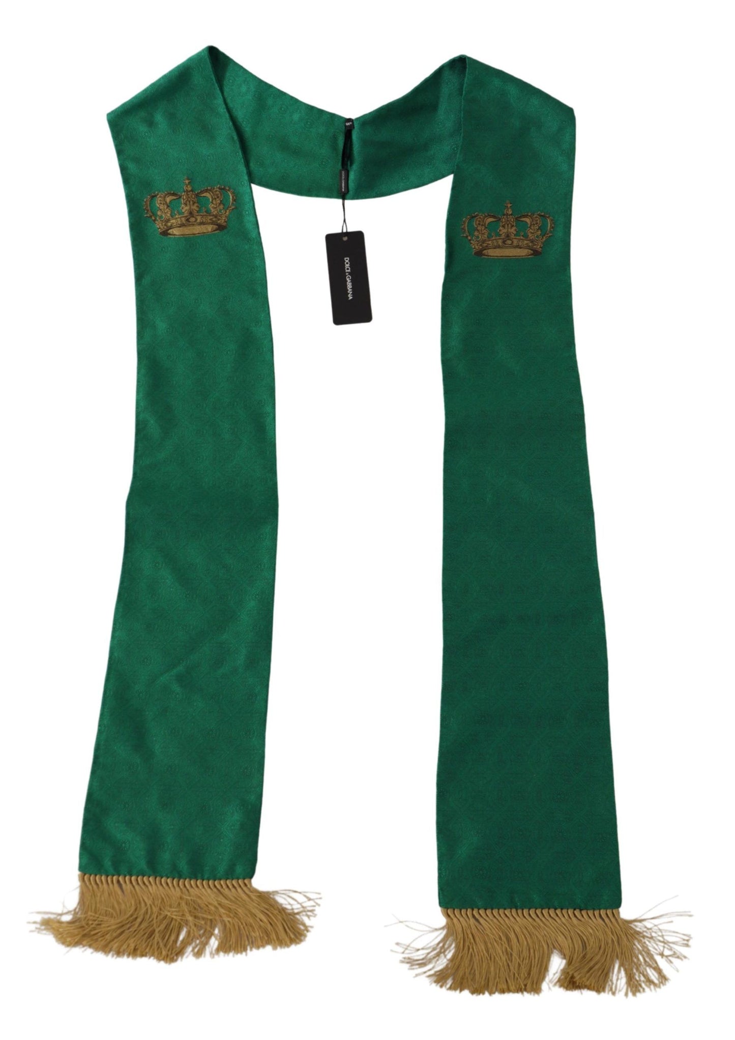 Dolce &amp; Gabbana Elegant Green Silk Blend Men's Scarf