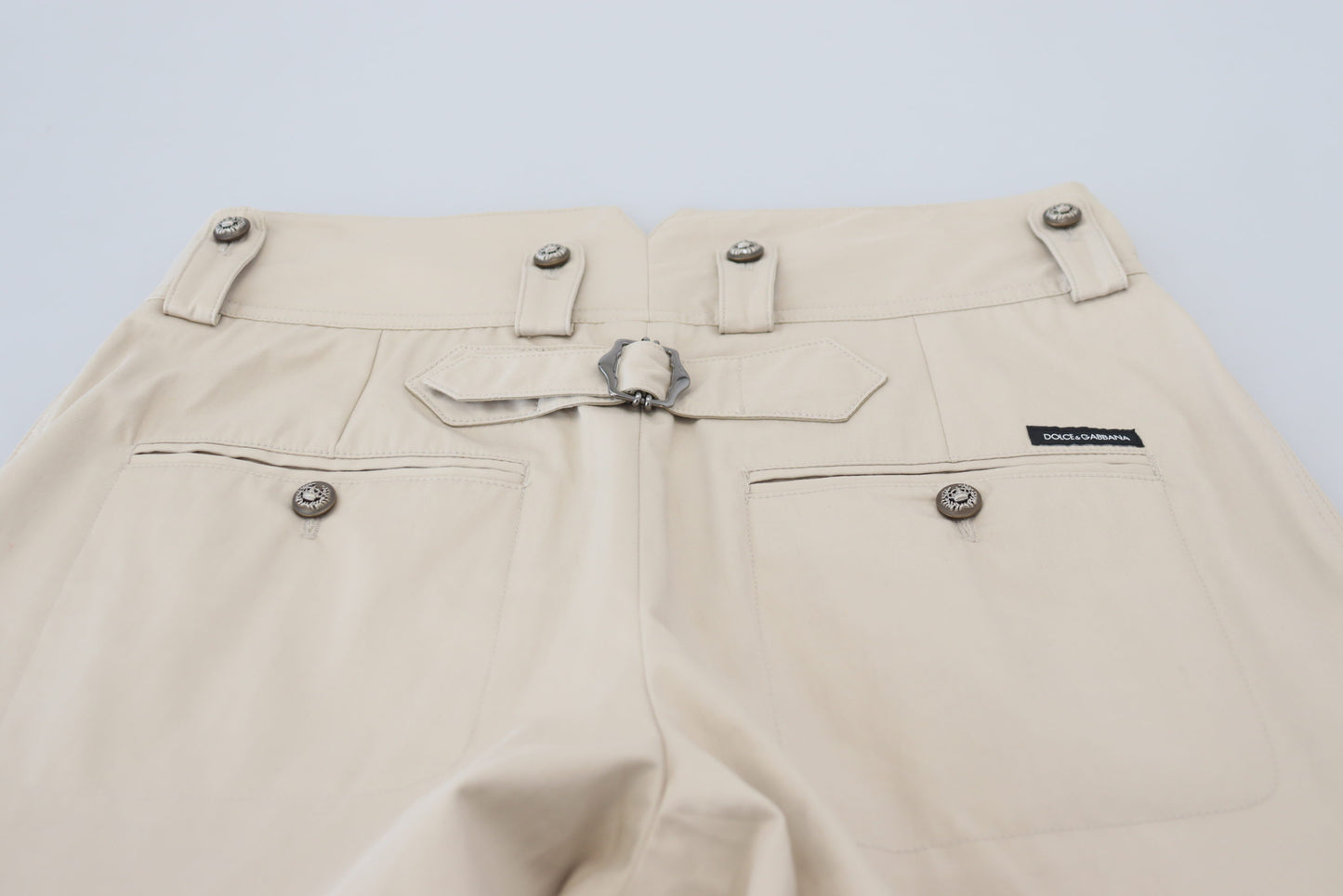 Dolce &amp; Gabbana Elegant Beige Cotton Trousers