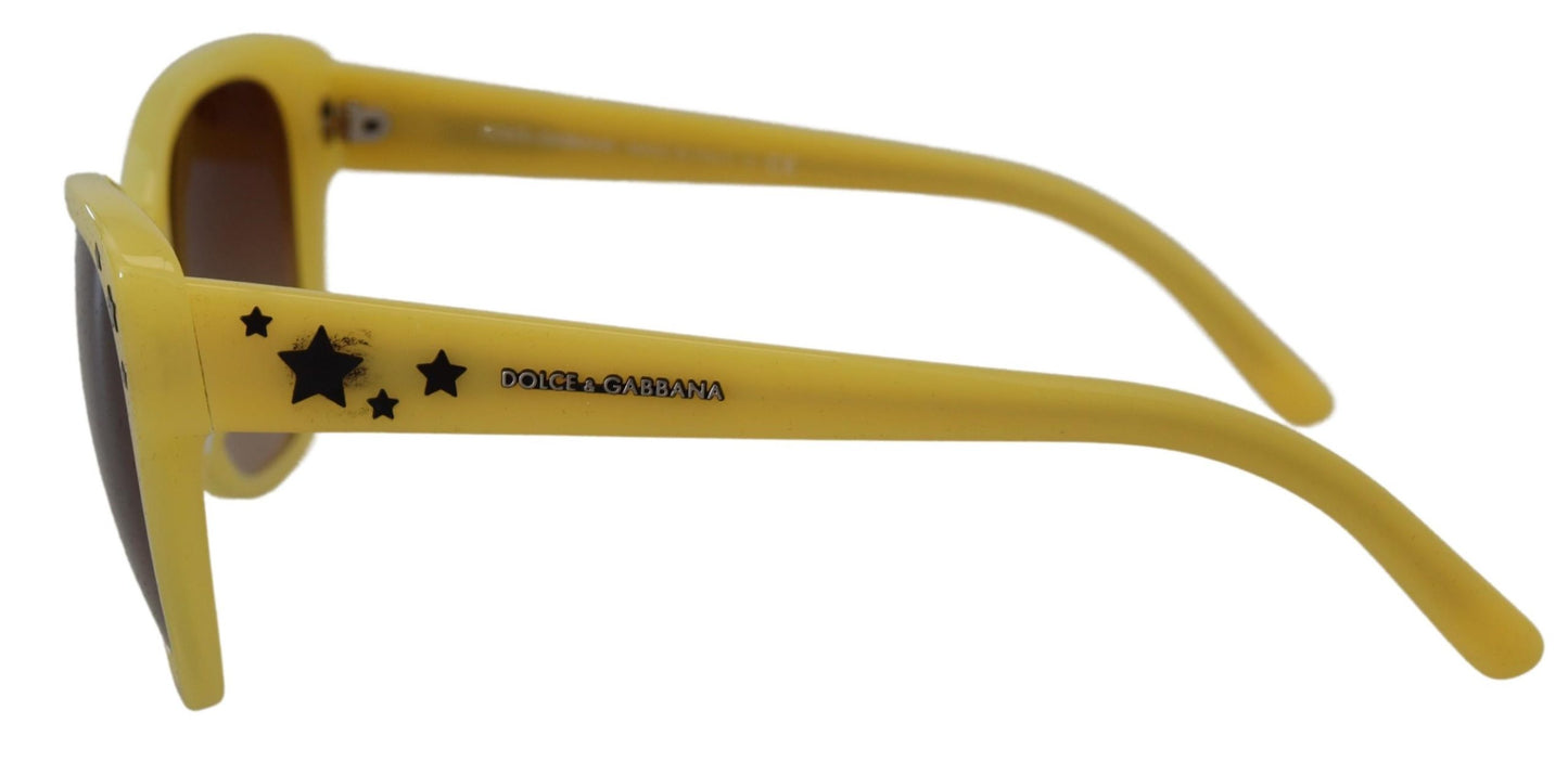 Dolce &amp; Gabbana Chic Yellow Acetate Gradient Sunglasses