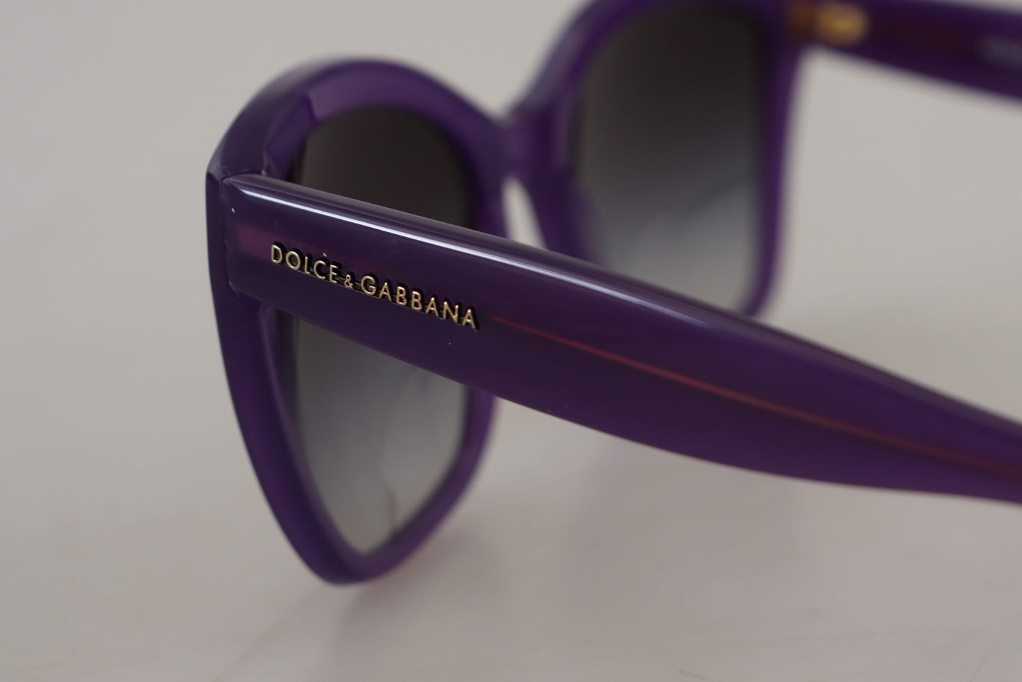 Dolce &amp; Gabbana Elegant Purple Gradient Lens Sunglasses