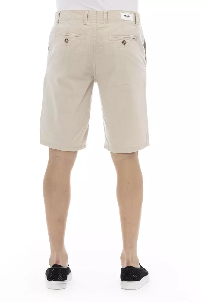 Baldinini Trend Beige Cotton Men Bermuda Shorts