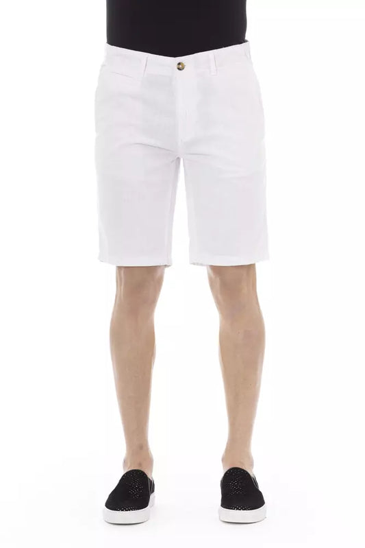 Baldinini Trend White Cotton Men's Bermuda Shorts