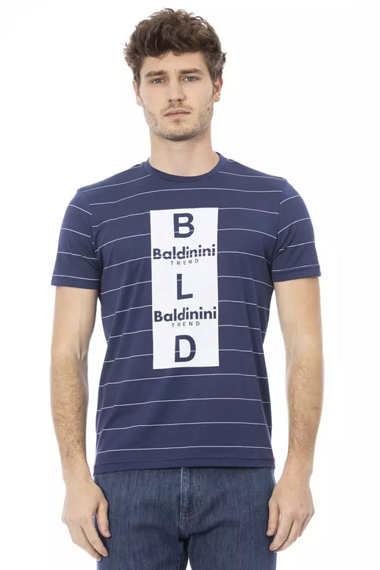 Baldinini Trend Blue Cotton Men T-Shirt