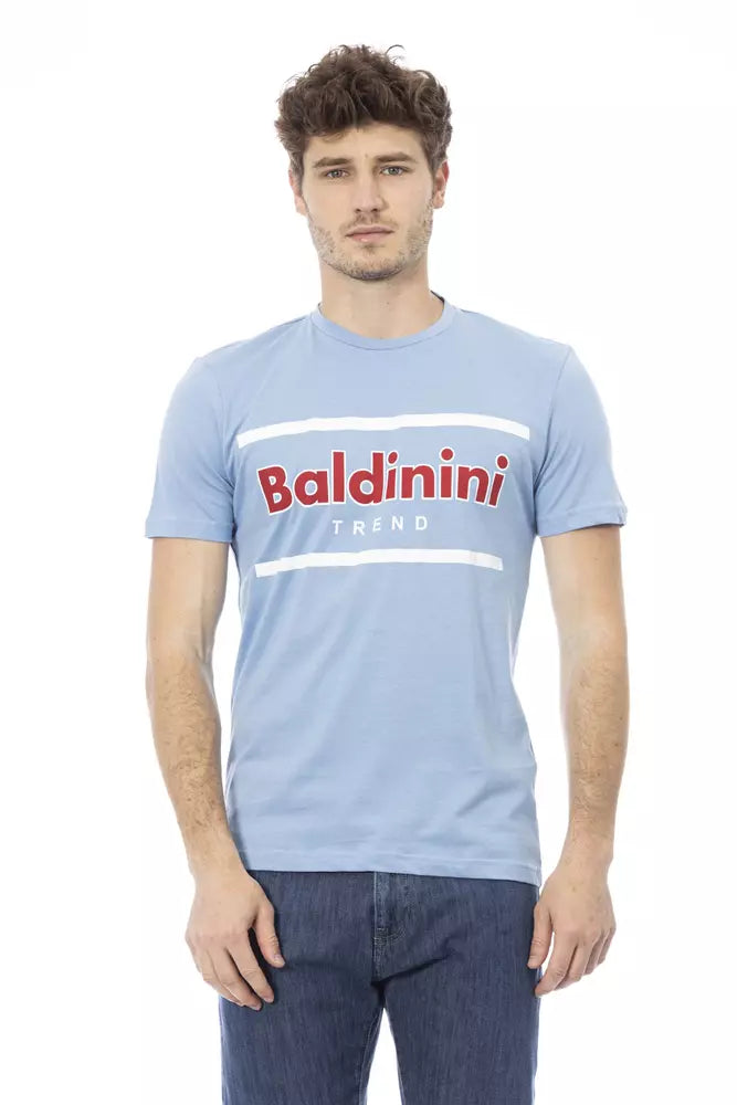 Baldinini Trend Light Blue Cotton Men T-Shirt