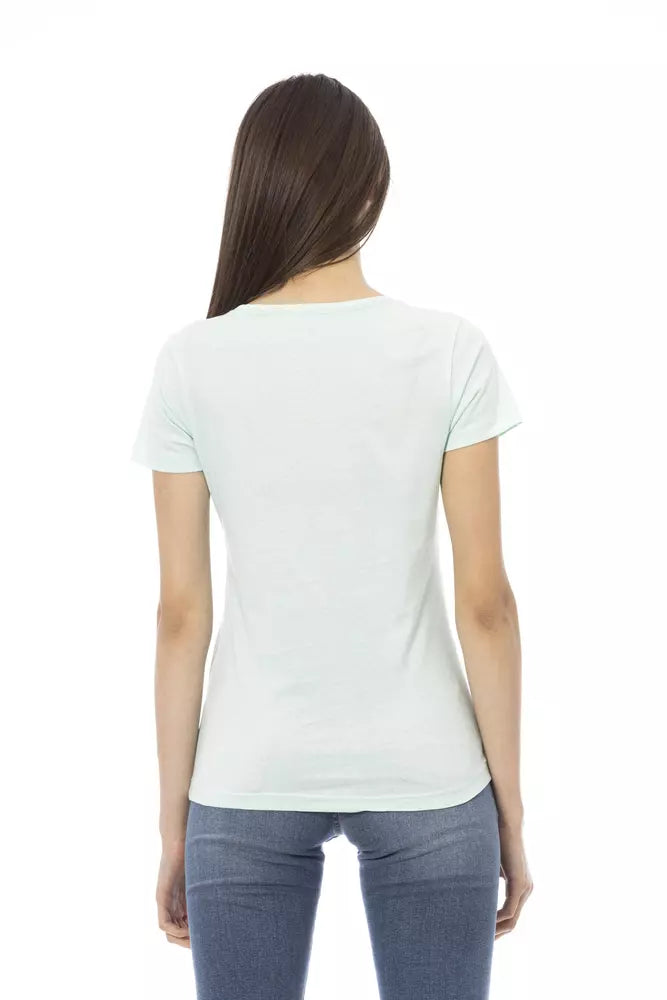 Trussardi Action Light Blue Cotton Women Top