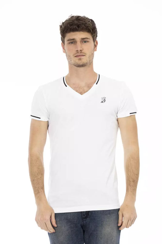 Trussardi Action White Cotton Men T-Shirt