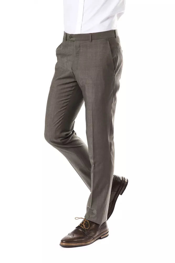 Uominitaliani Gray Wool Men Pant