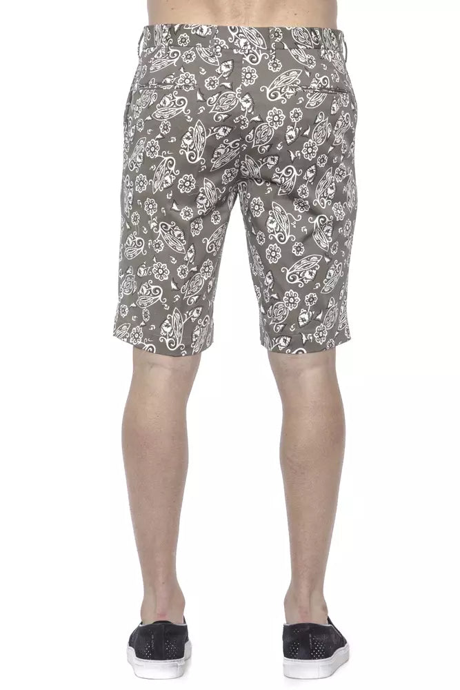 PT Torino Green Cotton Men's Bermuda Short