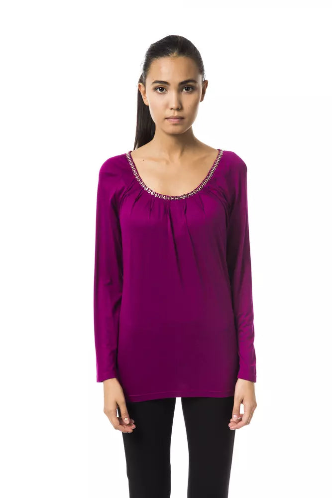 BYBLOS Purple Viscose Women Top