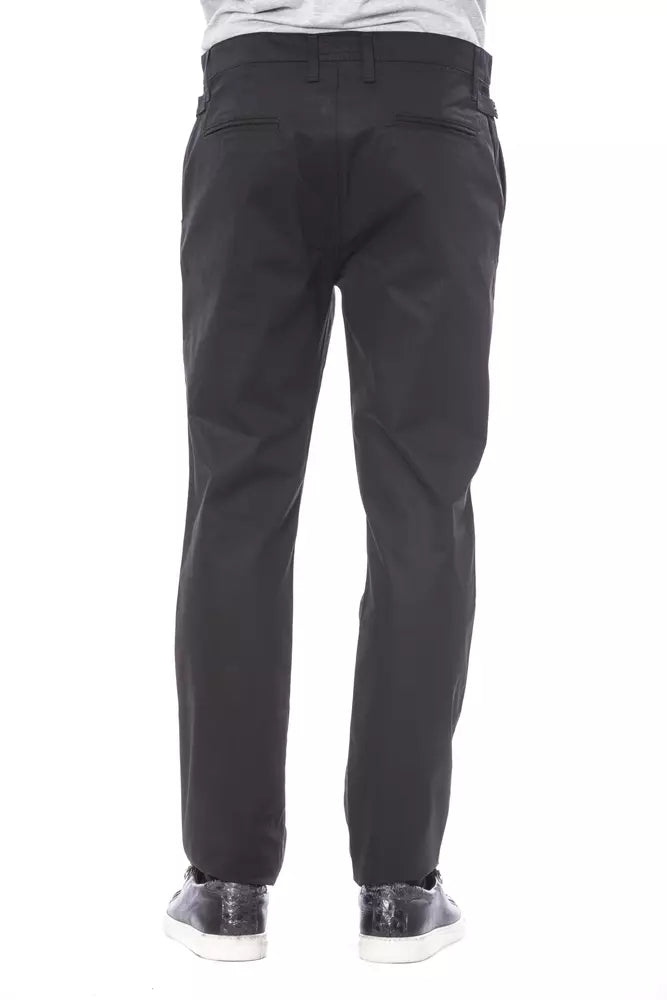 Verri Black Cotton Men Pant