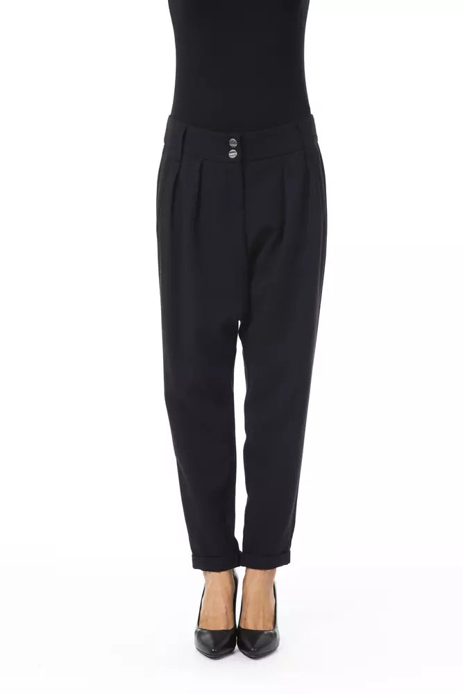 BYBLOS Black Polyester Women Pant