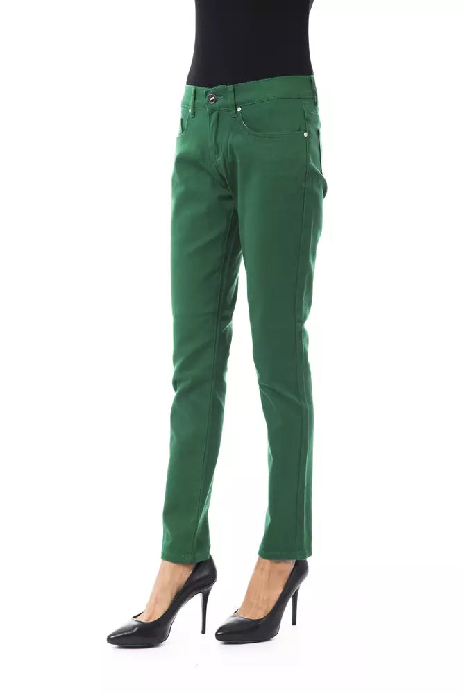 BYBLOS Green Cotton Women Pant