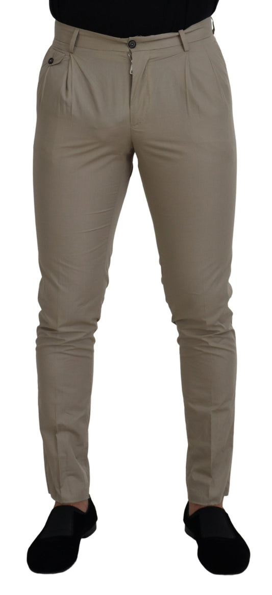 Dolce &amp; Gabbana Stunning Beige Italian Cotton Trousers