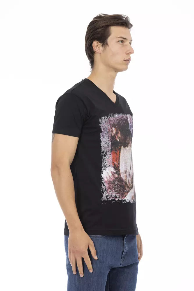 Trussardi Action Black Cotton Men's T-Shirt